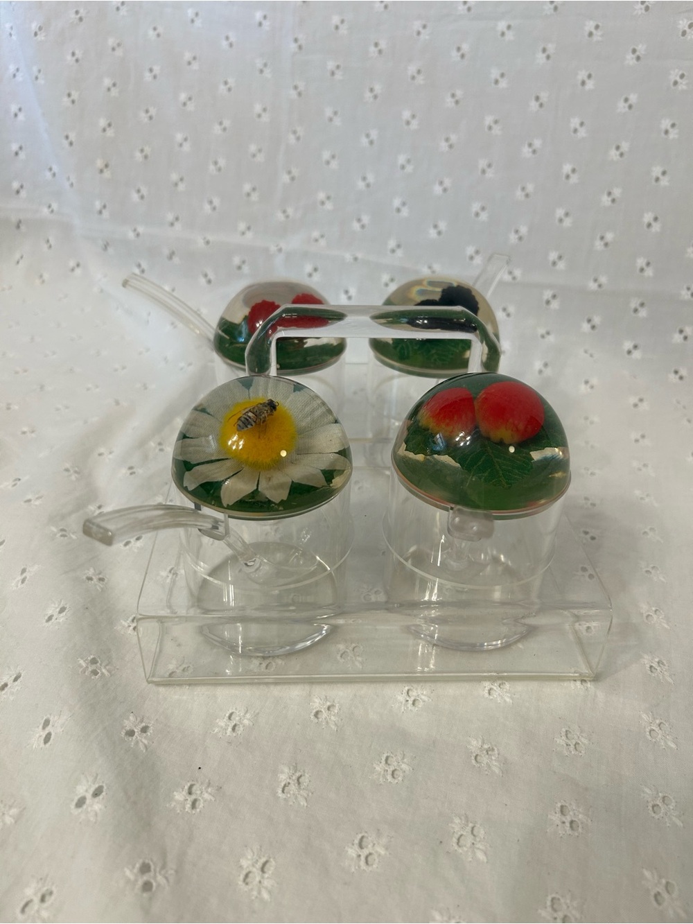 Vintage 60’s Lucite Condiment Caddy